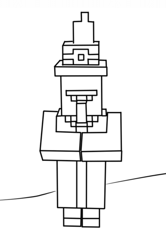 Minecraft Witch Coloring Page